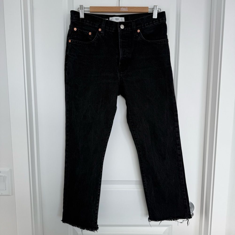 MANGO | Havana Straight Leg Black Jeans - Size 8 - Picture 4 of 15